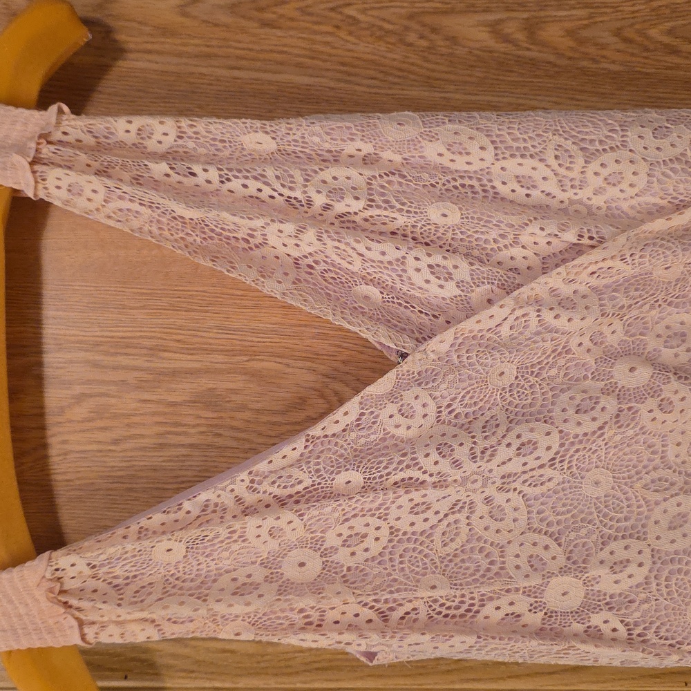 Sundance Blush Lace High Low Dress - Picture 2 of 6